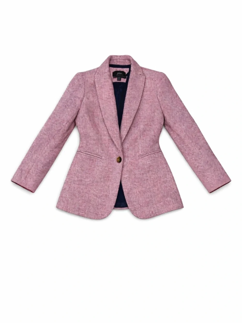 J. Crew Vintage Wool Dusty Pink Tailored Single-Button Blazer Workwear Size 0P